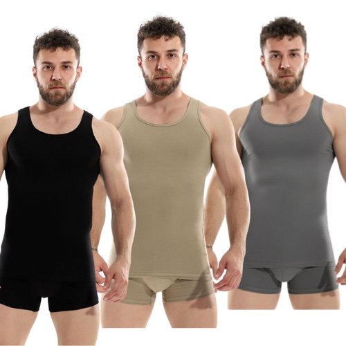 طقم Cottonil رجالي مكون من 3 قطع (بوكسر + فانلة كت) – ألوان متعددة مقاس XXL